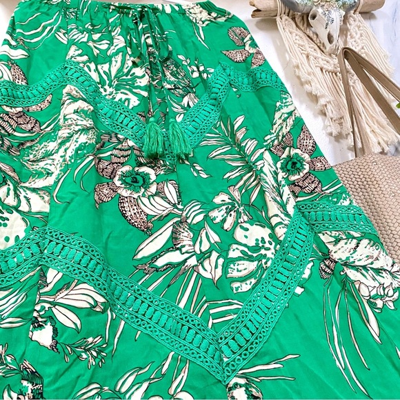 Anthropologie SOLITAIRE maxi floral boho skirt w prairie shabby chic vibe - Picture 5 of 9